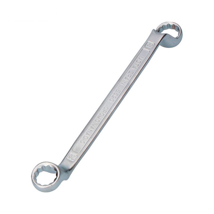 Mota Herramientas E516 Clé coudée striée 16 x 17 mm - Acier au chrome vanadium Mota Herramientas E516 Clé coudée striée 16 x 17 mm - Acier au chrome vanadium