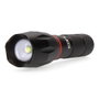 Edm KV1 Lampe torche LED extensible Wild Force 5W 210 lm noir avec zoom et 3 piles AAA incluses