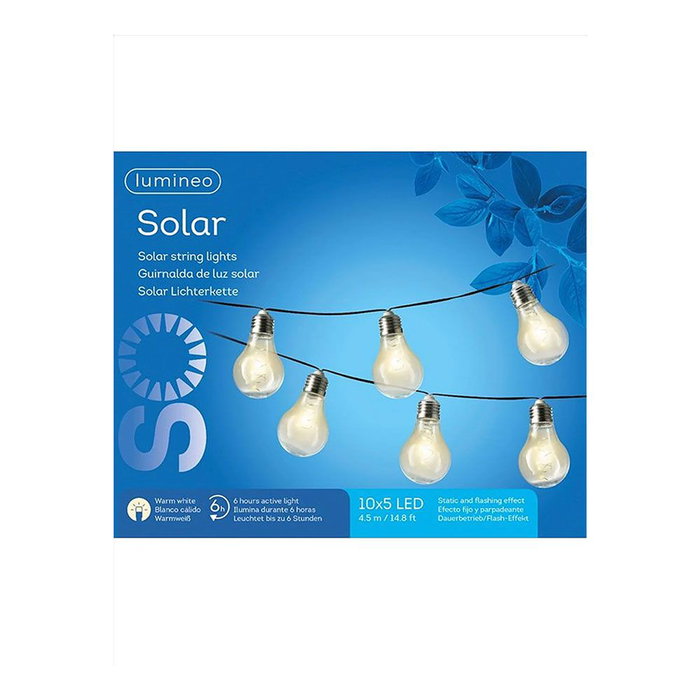 Guirlande lumineuse LED Lumineo Extérieur Solaire Ampoule (4,5 m)