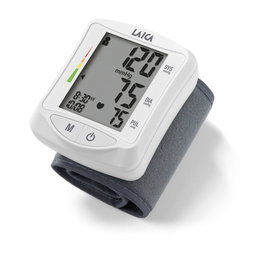 Laica Bm1006 Tensiomètre numérique de poignet blanc gris avec brassard et 60 mémoires