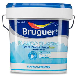 Bruguer Peinture plastique vinílica blanco glacial mate, 15 l
