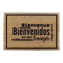 Paillasson EDM 74773 Marron Noir Châtain Clair Marron Intense 2/8-negro azulado 60 x 40 cm Rectangulaire