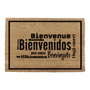 EDM Product Paillasson 74773 Marron Noir Châtain Clair 60 x 40 cm Rectangulaire