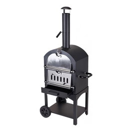 Vaggan Barbecue au charbon avec four en pierre 44,5 x 65 x 158 cm