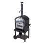 Vaggan Barbecue au charbon avec four en pierre 44,5 x 65 x 158 cm