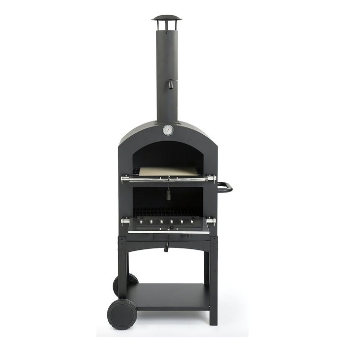 Vaggan Barbecue au charbon avec four en pierre 44,5 x 65 x 158 cm Vaggan Barbecue au charbon avec four en pierre 44,5 x 65 x 158 cm