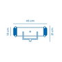 EDM Tête de nettoyage de piscine en aluminium 45 x 13 cm avec connexion rapide