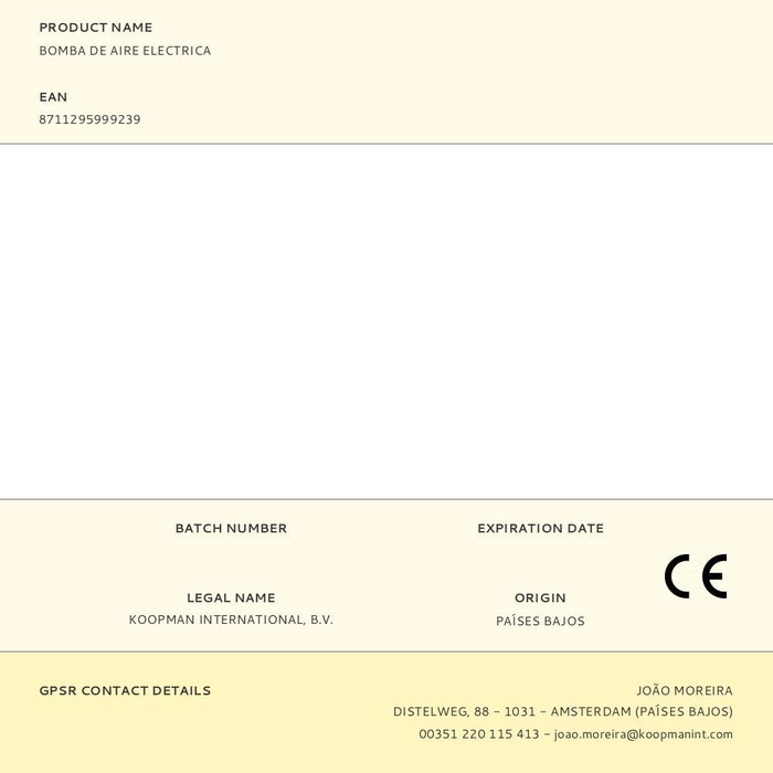 Pompe à Air Electrique CEE 7 60 W