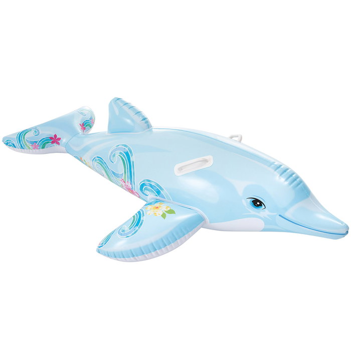 Intex Matelas de plage gonflable dauphin - Bleu