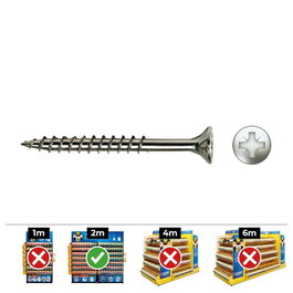 Celo Vlox Boîte 40 vis à bois tête fraisée PZ Ø5x100mm acier zincé