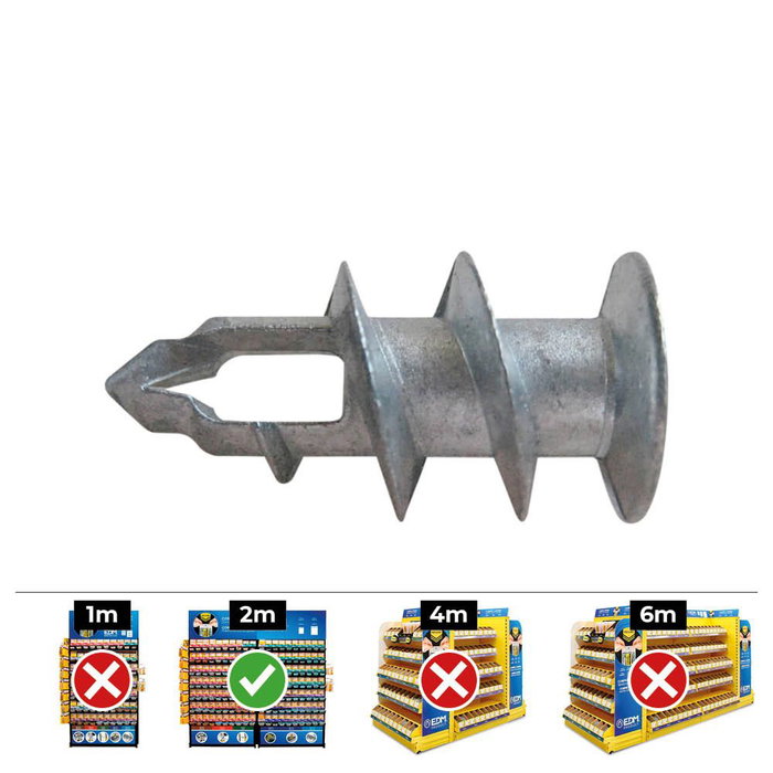 Celo GKdz Taco métallique pour plaque de plâtre Ø4-5 x 37 mm, boîte de 50 unités, acier Celo GKdz Taco métallique pour plaque de plâtre Ø4-5 x 37 mm, boîte de 50 unités, acier