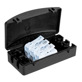 Solera Black Series Boîte de Connexion pour Éclairage IP20 BK-L3P 16A 450VAC Terminal 3P 73x27x32mm PVC Noir