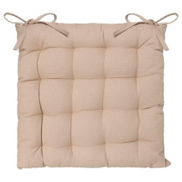 Atmosphera Coussin pour chaise style gallette beige 38 x 38 cm