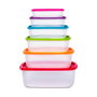 Ensemble de 6 Boîtes à Lunch 5five Simply Smart polypropylène 300 ml 225 ml 175 ml 12,5 ml 0,3 g 245 ml Multicouleur Rectangulai