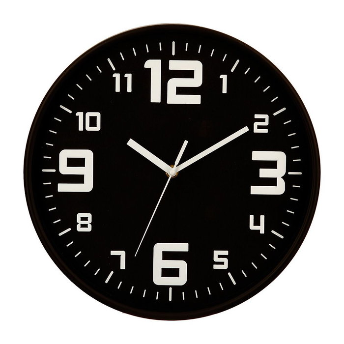 Horloge Murale 5five Simply Smart Noir polypropylène Ø 30 cm Horloge Murale 5five Simply Smart Noir polypropylène Ø 30 cm