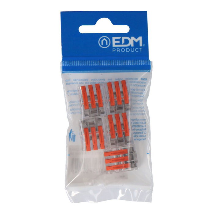 Edm Connecteur d'épissure 3 prises 0,75 à 2,5 mm, 5 unités
