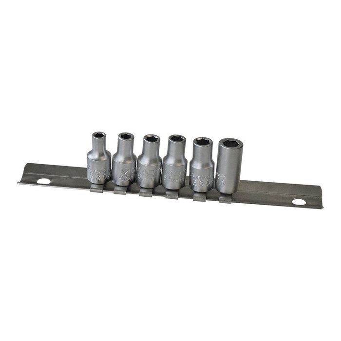 Mota Herramientas Ek111 Jeu de 6 douilles à cliquet 1/4" 4-7 mm Mota Herramientas Ek111 Jeu de 6 douilles à cliquet 1/4" 4-7 mm