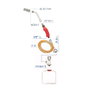 Super Ego Kit soplete rojo Ø22 mm lanza 100mm avec régulateur de flamme manguère haute pression 2m W21,8 R3/8