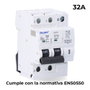 Revalco IGA 2P 32A C 10ka Protecteur de surtension permanente EN-50550 et transitoire 5-15kA 275V Blanc