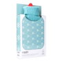 Edm Bouillotte 2 L avec Housse en Laine Modèle Flocons Blancs Bleu