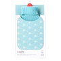Edm Bouillotte 2 L avec Housse en Laine Modèle Flocons Blancs Bleu