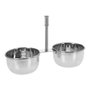 Excellent Houseware Récipient double pour sauces en acier inoxydable chromé 21 x 9 x 14,5 cm