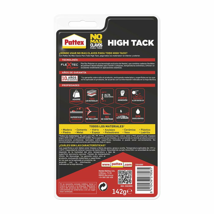 Adhésif de montage Pattex 14010250 (1 Unité) Adhésif de montage Pattex 14010250 (1 Unité)