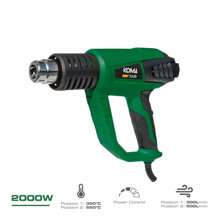 Pistolet à air chaud Koma Tools 2000 W Pistolet à air chaud Koma Tools 2000 W