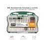 Koma Tools 08709 Set de 20 accessoires pour multi-outil rotatif - Mandrin, brosses, meules, polissoirs, coffret 17x3,8x12,5 cm