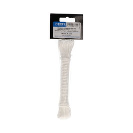 Edm Cordon tressé en polypropylène pour rail r.81, 3 mm x 6 m, blanc