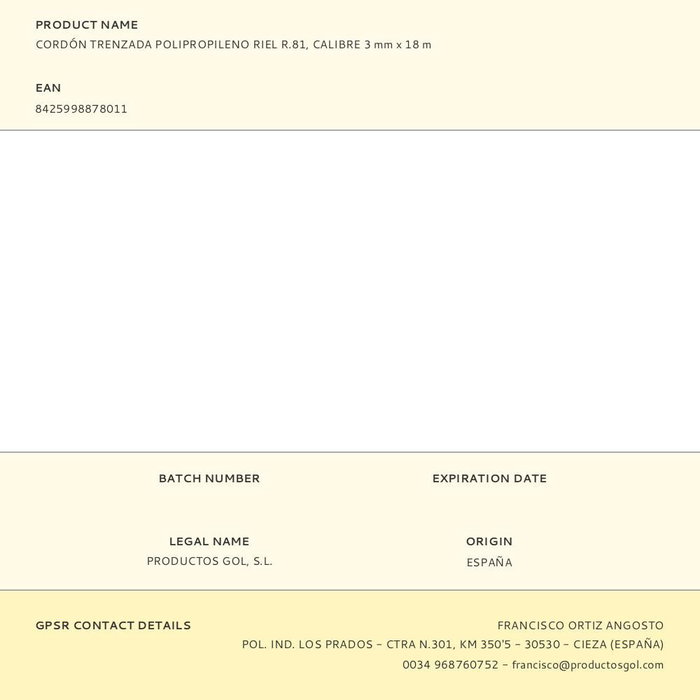 Edm Cordon tressé en polypropylène pour rails, 3 mm x 18 m, blanc Edm Cordon tressé en polypropylène pour rails, 3 mm x 18 m, blanc