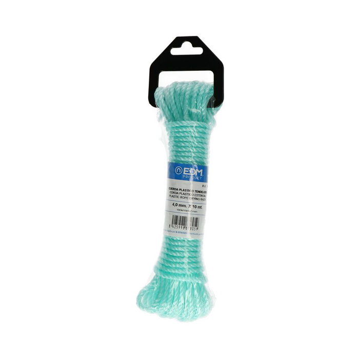 Edm Cordon de plastique vert, 4 mm x 10 m