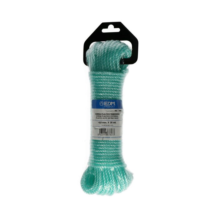 Edm Cordón de plástico verde, 4,5 mm x 25 m
