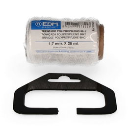 Edm Cordón trenzado polipropileno 8842 blanc, 1,7 mm x 25 m