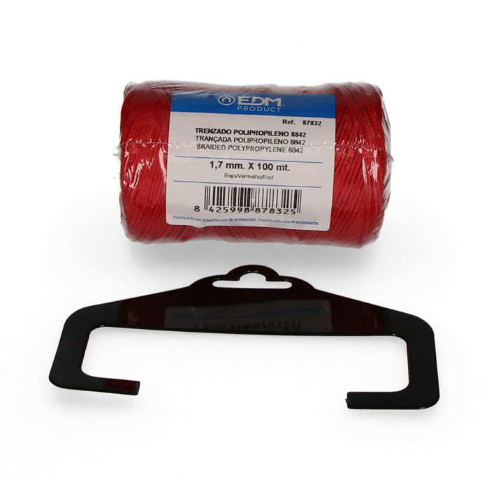 écheveau tressé EDM 87832 Rouge polypropylène écheveau tressé EDM 87832 Rouge polypropylène