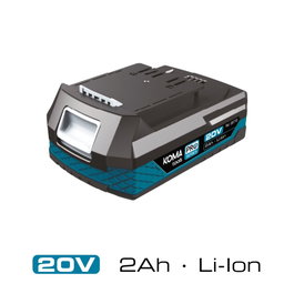 KOMA TOOLS 20v-b2 Batterie Li-ion 20V 2.0 Ah 11,7 x 7,5 x 4,6 cm avec indicateur de charge