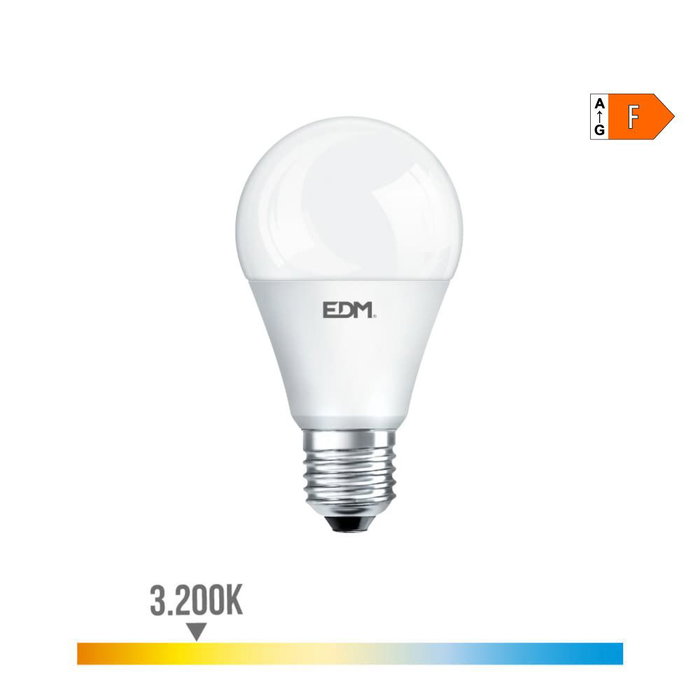 Edm Ampoule LED Standard E27 17W 1800lm 3200K Lumière Chaude 220° Ø6,5 x 12,5cm Edm Ampoule LED Standard E27 17W 1800lm 3200K Lumière Chaude 220° Ø6,5 x 12,5cm