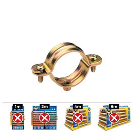 Celo 920l Boîte de 100 colliers de serrage ø20x45mm acier zingué pour tubes 15-25mm