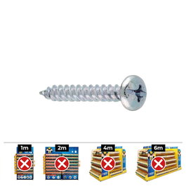 Celo Tornigrap PZ n°32 932tg Lot de 100 vis à bois Ø4.5x35mm acier zingué