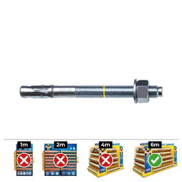 Celo 910125bAP Anclage homologué Ø 10 x 125 mm, zincé, boîte de 25 pièces