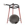 Vaello Set paella polie Ø38cm avec trépied et brûleur à gaz 300mm - Acier poli - 8 portions