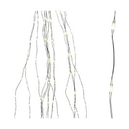 Lumineo Guirlande micro LED pour arbre de 180 cm, 408 LED, blanc chaud, extérieur