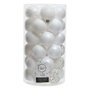 Decoris Boules de Noël Blanc Plastique