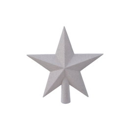 Decoris Étoile de Noël blanche avec paillettes 19 x 4,2 x 19 cm