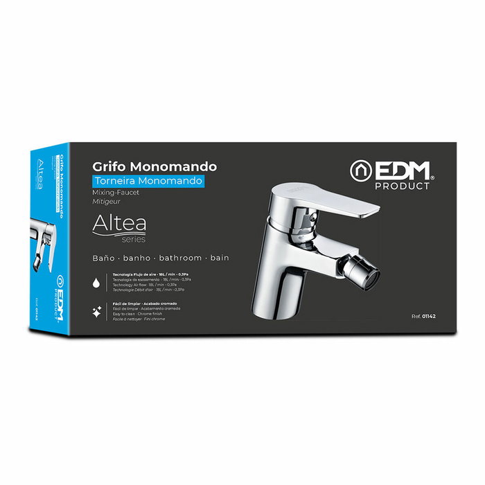 Mitigeur EDM 01142 Altea Acier inoxydable Laiton Zinc Bidet sanitaire Mitigeur EDM 01142 Altea Acier inoxydable Laiton Zinc Bidet sanitaire