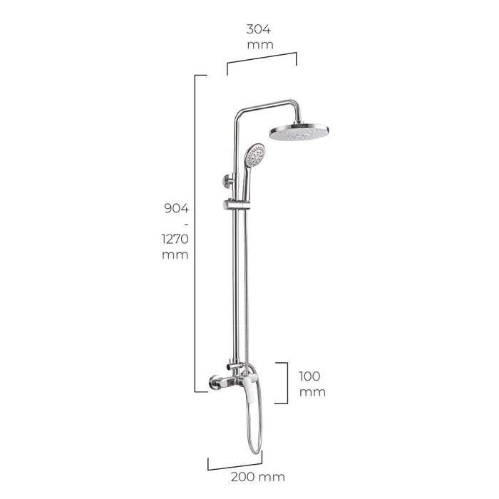 EDM Product Robinet EDM 1 douchette avec tube d'écoulement