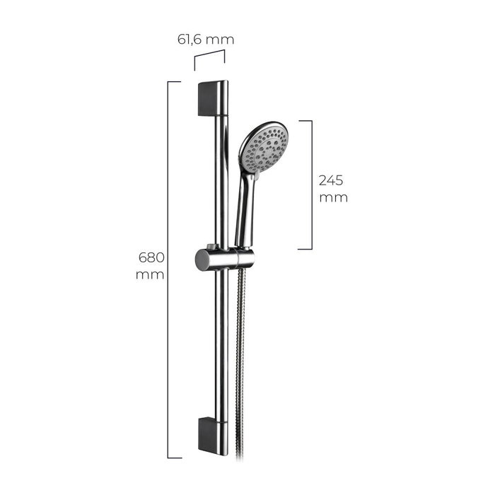 Colonne de douche EDM 01147 Argenté Plastique Colonne de douche EDM 01147 Argenté Plastique