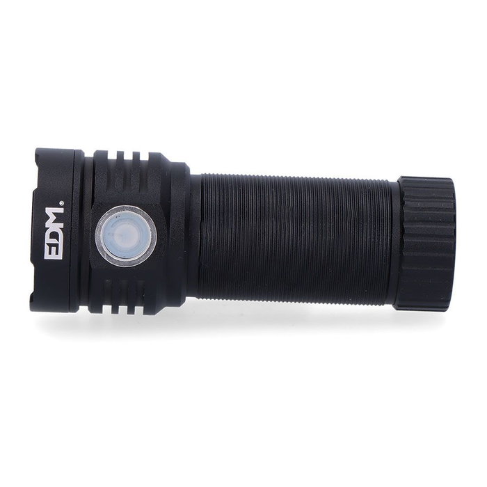 Edm Lampe torche LED rechargeable 30W 3300LM 3 LEDs USB-C batterie lithium 2000mAh IP54 noir