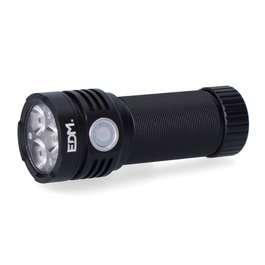 Edm Lampe torche LED rechargeable 30W 3300LM 3 LEDs USB-C batterie lithium 2000mAh IP54 noir