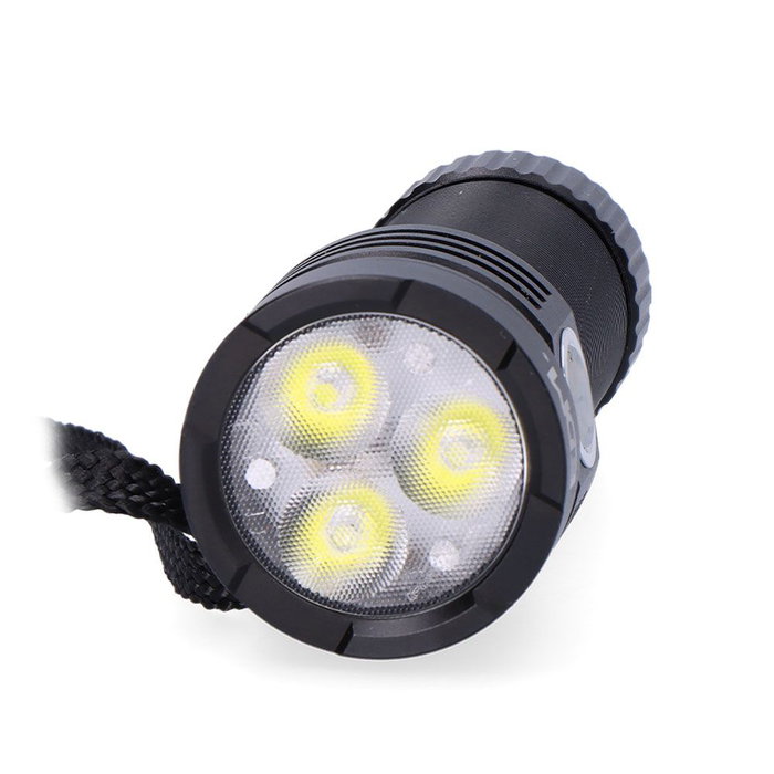 Edm Lampe torche LED rechargeable 30W 3300LM 3 LEDs USB-C batterie lithium 2000mAh IP54 noir